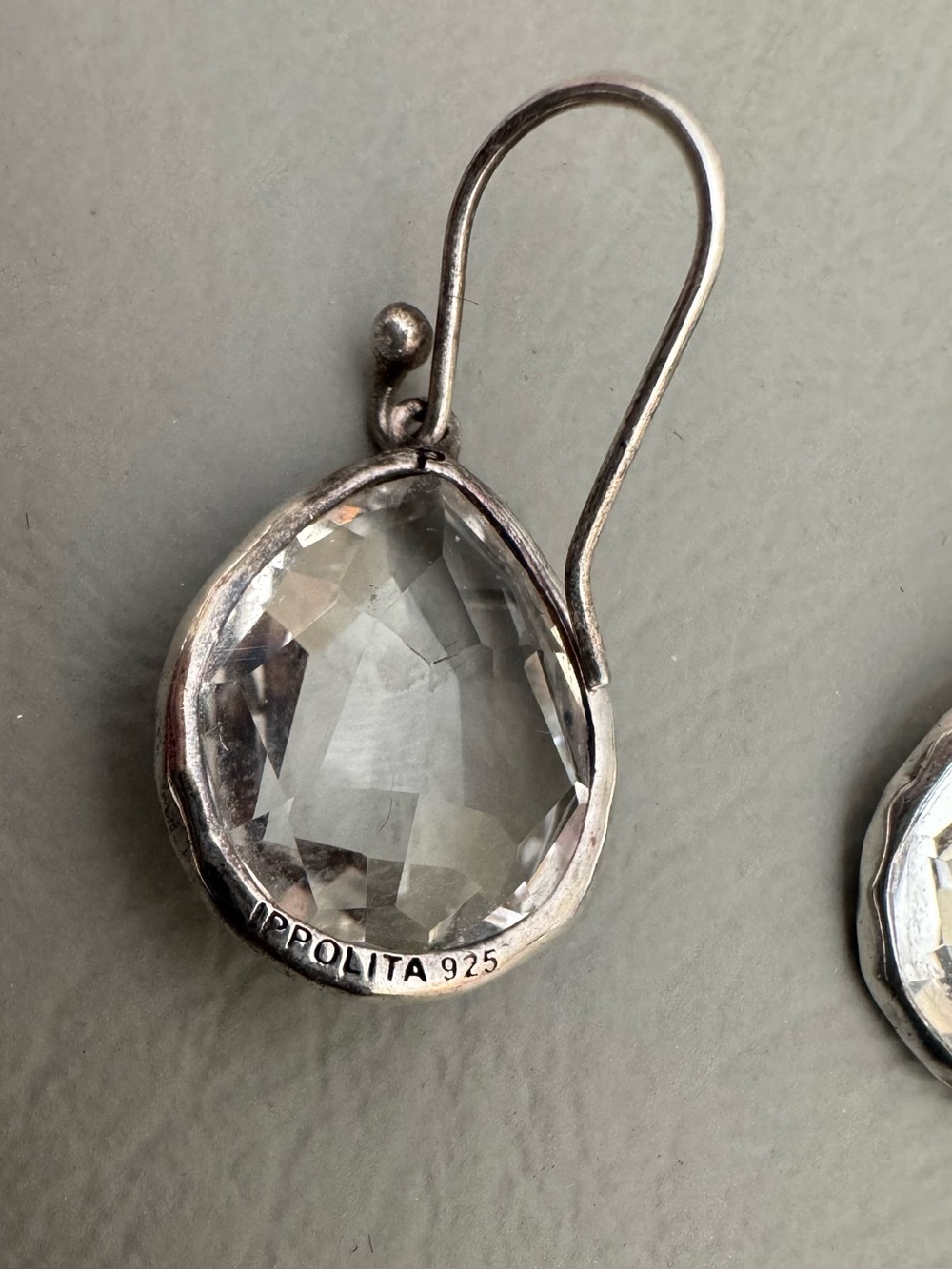 Ippolita Sterling Clear Quartz Teardrop Earrings - Picture 8 of 8